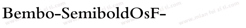 Bembo-SemiboldOsF字体转换
