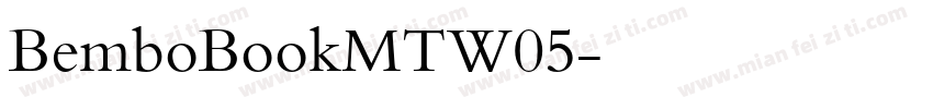 BemboBookMTW05字体转换