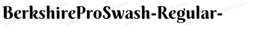 BerkshireProSwash-Regular字体转换