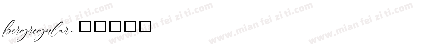 bergregular字体转换
