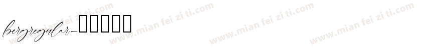 bergregular字体转换