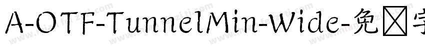 A-OTF-TunnelMin-Wide字体转换