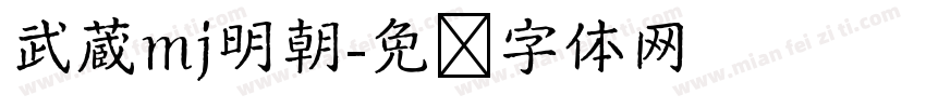 武蔵mj明朝字体转换