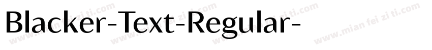 Blacker-Text-Regular字体转换
