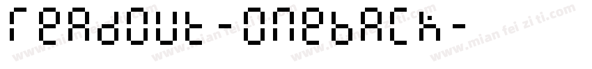 Readout-OneBack字体转换