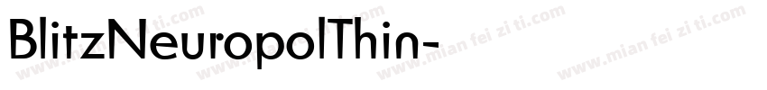 BlitzNeuropolThin字体转换