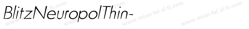 BlitzNeuropolThin字体转换
