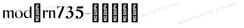 modern735字体转换