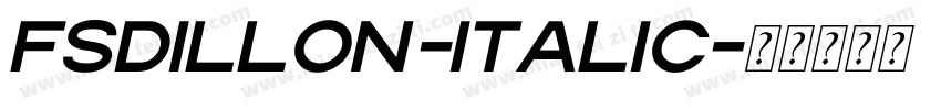 FSDillon-Italic字体转换