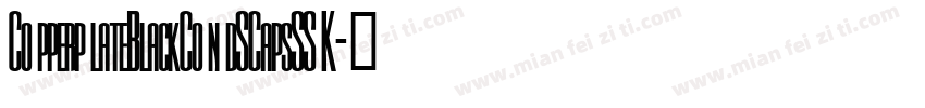 CopperplateBlackCondSCapsSSK字体转换