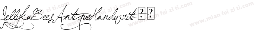 JellykaBeesAntiqueHandwriti字体转换