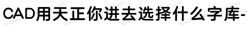 CAD用天正你进去选择什么字库字体转换