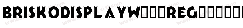 BriskoDisplayW03-Reg字体转换