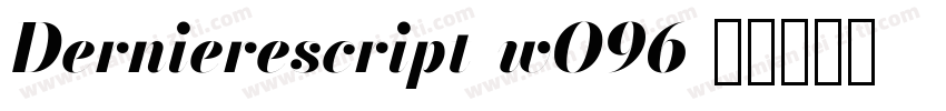 Dernierescript-wO96字体转换