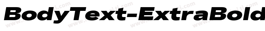 BodyText-ExtraBoldI字体转换