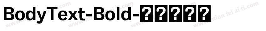 BodyText-Bold字体转换