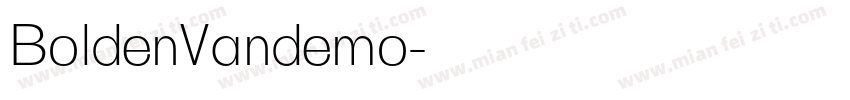 BoldenVandemo字体转换