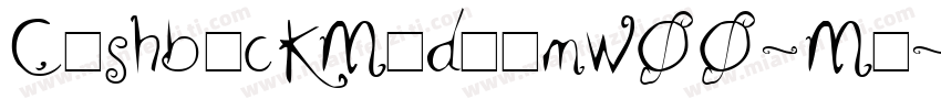 CashbackMediumW00-Me字体转换