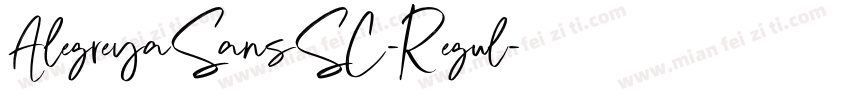 AlegreyaSansSC-Regul字体转换