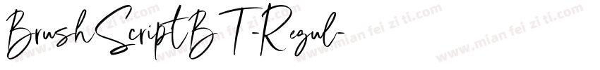 BrushScriptBT-Regul字体转换