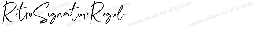 RetroSignatureRegul字体转换