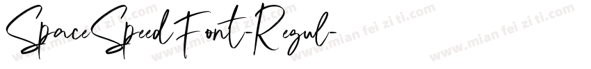 SpaceSpeedFont-Regul字体转换