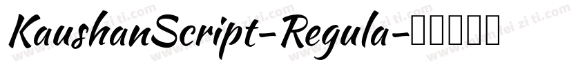 KaushanScript-Regula字体转换