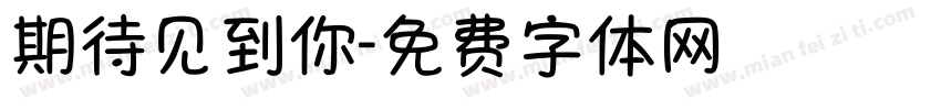 期待见到你字体转换