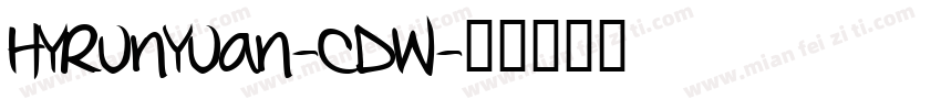 HYRunYuan-CDW字体转换