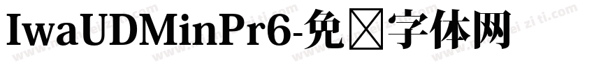 IwaUDMinPr6字体转换