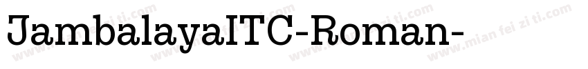 JambalayaITC-Roman字体转换