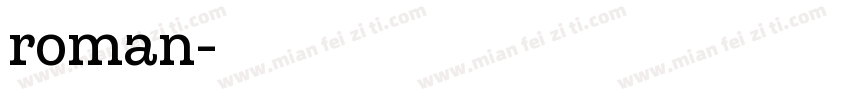 roman字体转换