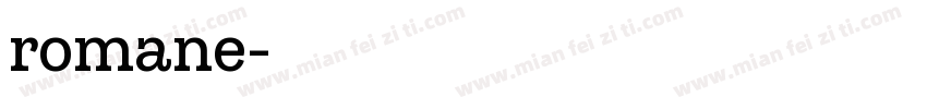 romane字体转换