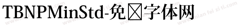 TBNPMinStd字体转换