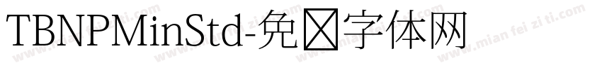 TBNPMinStd字体转换