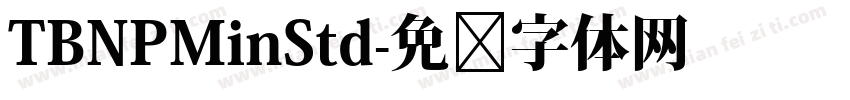 TBNPMinStd字体转换