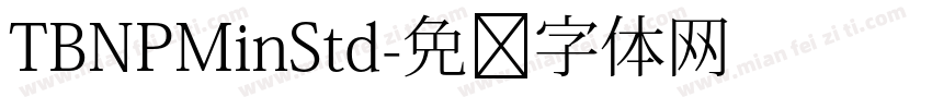 TBNPMinStd字体转换