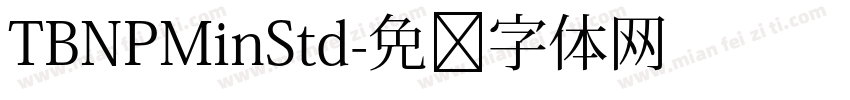 TBNPMinStd字体转换