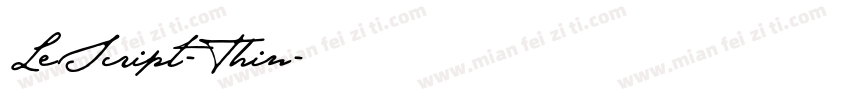 LeScript-Thin字体转换