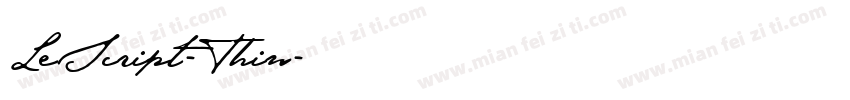 LeScript-Thin字体转换
