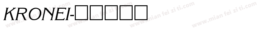 KRONEI字体转换