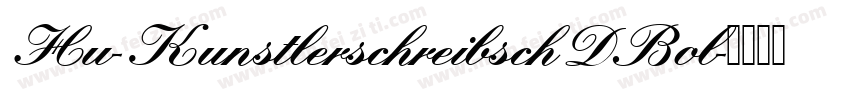 Hu-KunstlerschreibschDBol字体转换