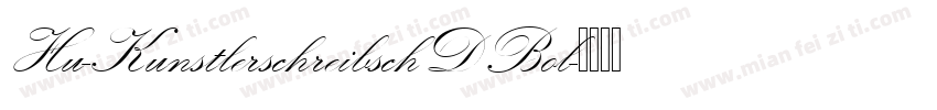 Hu-KunstlerschreibschDBol字体转换