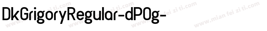 DkGrigoryRegular-dPOg字体转换