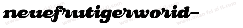 neuefrutigerworid字体转换