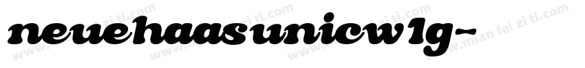 neuehaasunicw1g字体转换