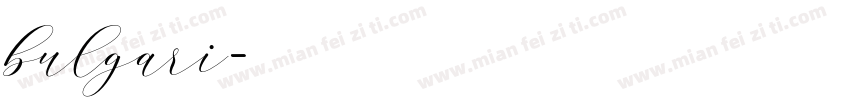 bulgari字体转换