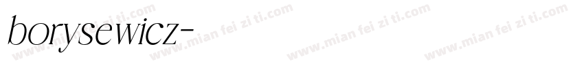 borysewicz字体转换