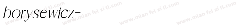 borysewicz字体转换