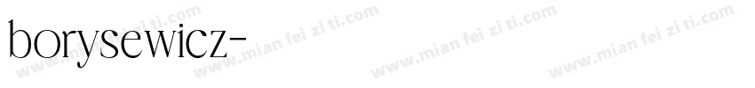 borysewicz字体转换